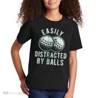Easily Distracted By Balls Golf Funny Kids T-Shirt thumb 2