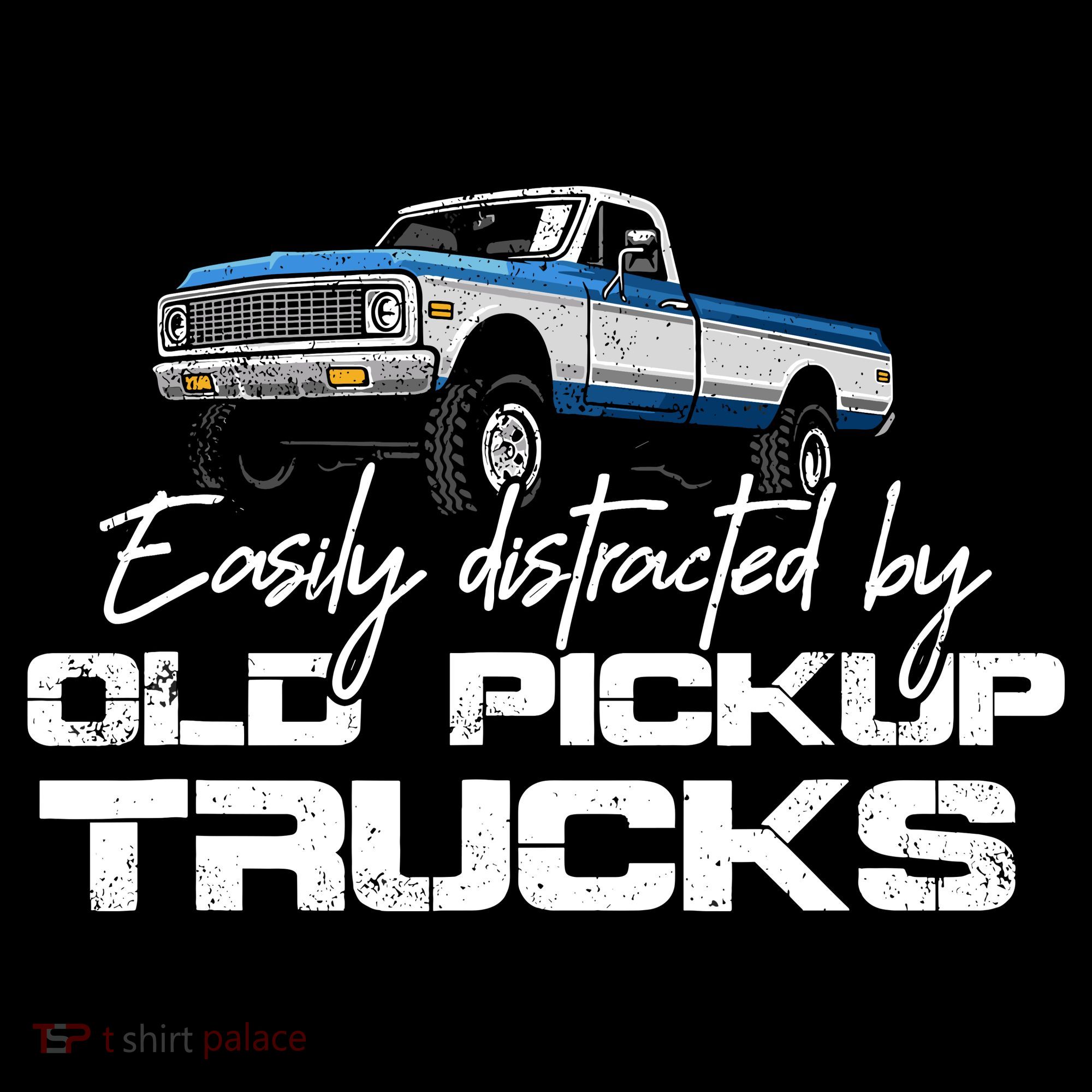 Easily Distracted By Old Pickup Trucks For Retro Doggie Tank