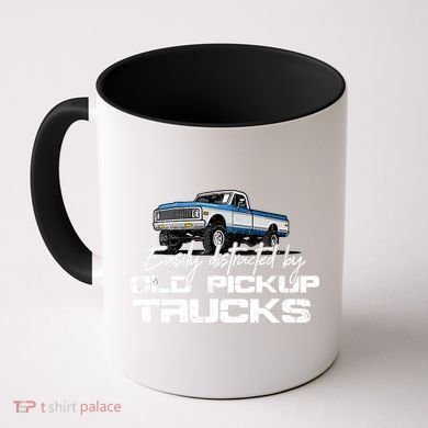 Easily Distracted By Old Pickup Trucks For Retro Coffee Mug