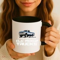 Easily Distracted By Old Pickup Trucks For Retro Coffee Mug thumb 3