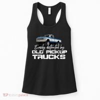 Easily Distracted By Old Pickup Trucks For Retro Women's Tank Top thumb 0