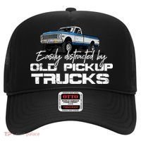 Easily Distracted By Old Pickup Trucks For Retro Hat thumb 0