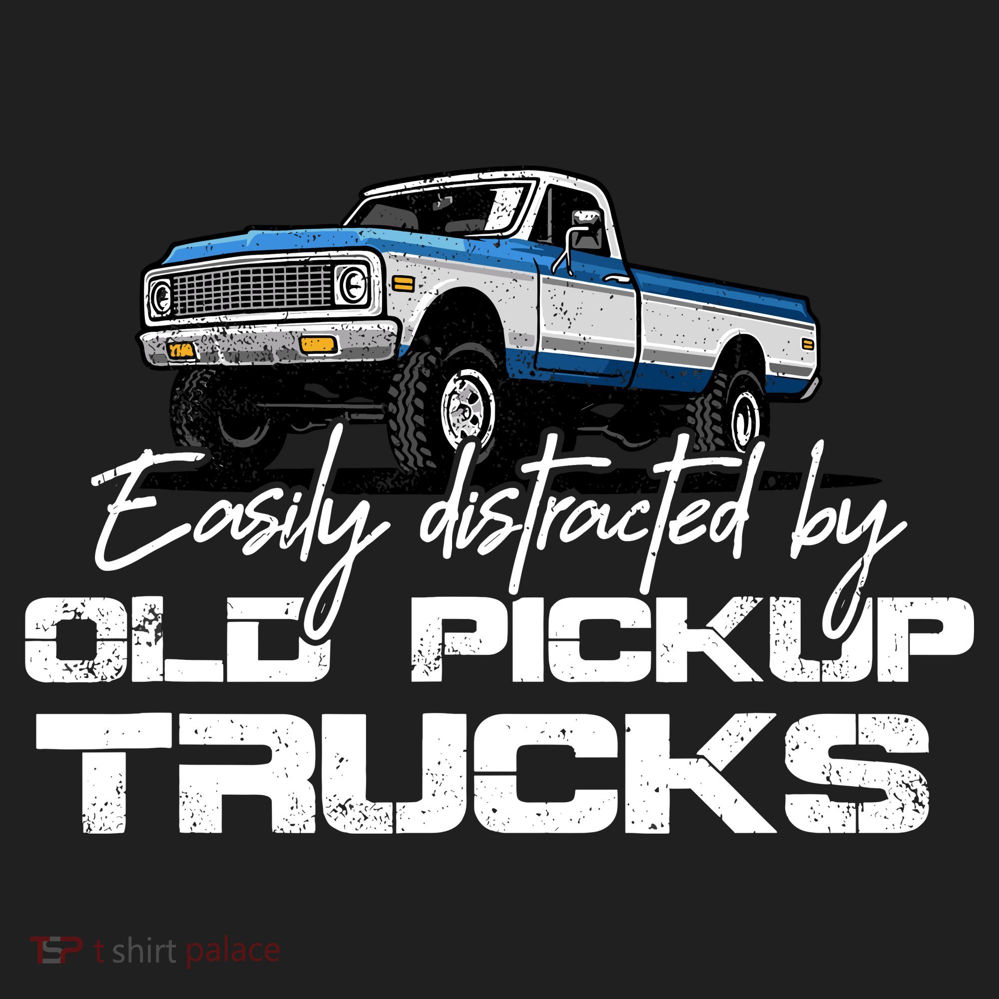 Easily Distracted By Old Pickup Trucks For Retro Hat