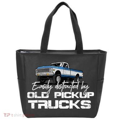 Easily Distracted By Old Pickup Trucks For Retro Tote Bag