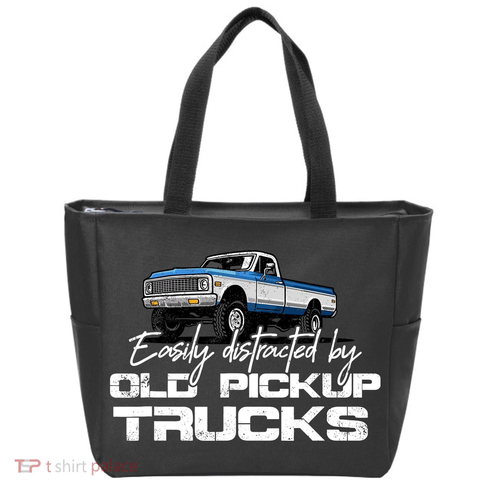 Easily Distracted By Old Pickup Trucks For Retro Tote Bag