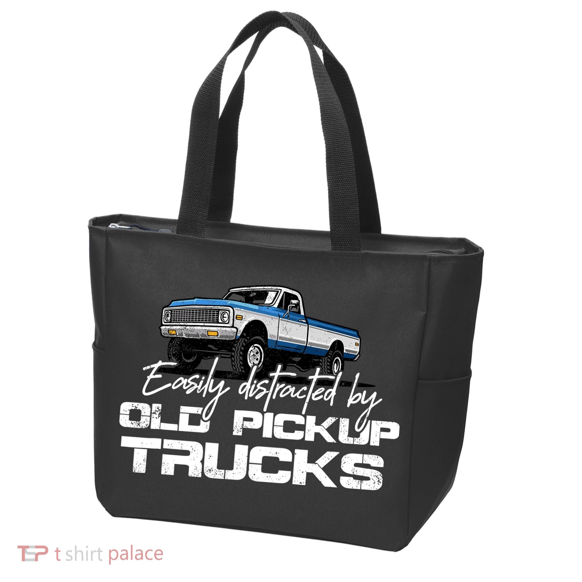Easily Distracted By Old Pickup Trucks For Retro Tote Bag