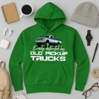 Easily Distracted By Old Pickup Trucks For Retro Hoodie thumb 3