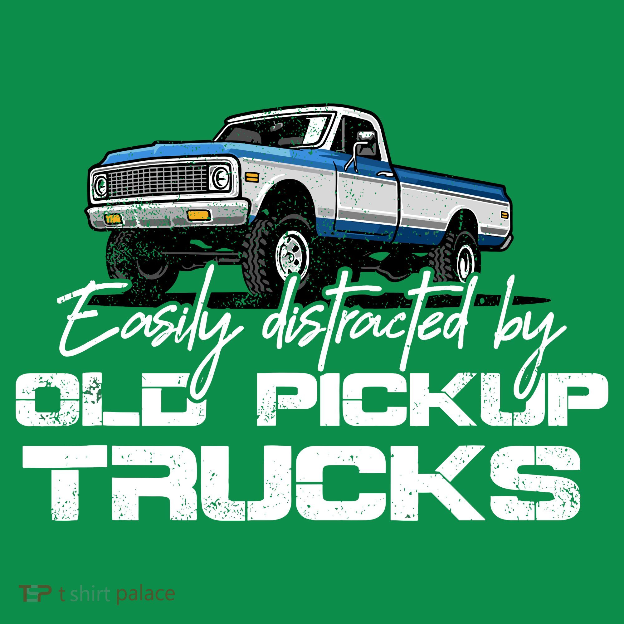 Easily Distracted By Old Pickup Trucks For Retro Hoodie