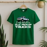 Easily Distracted By Old Pickup Trucks For Retro T-Shirt thumb 2