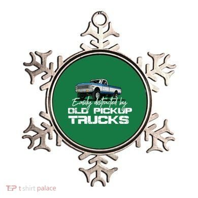 Easily Distracted By Old Pickup Trucks For Retro Ornament