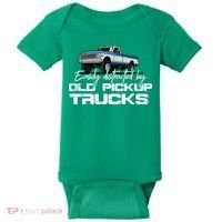 Easily Distracted By Old Pickup Trucks For Retro Baby Bodysuit thumb 0