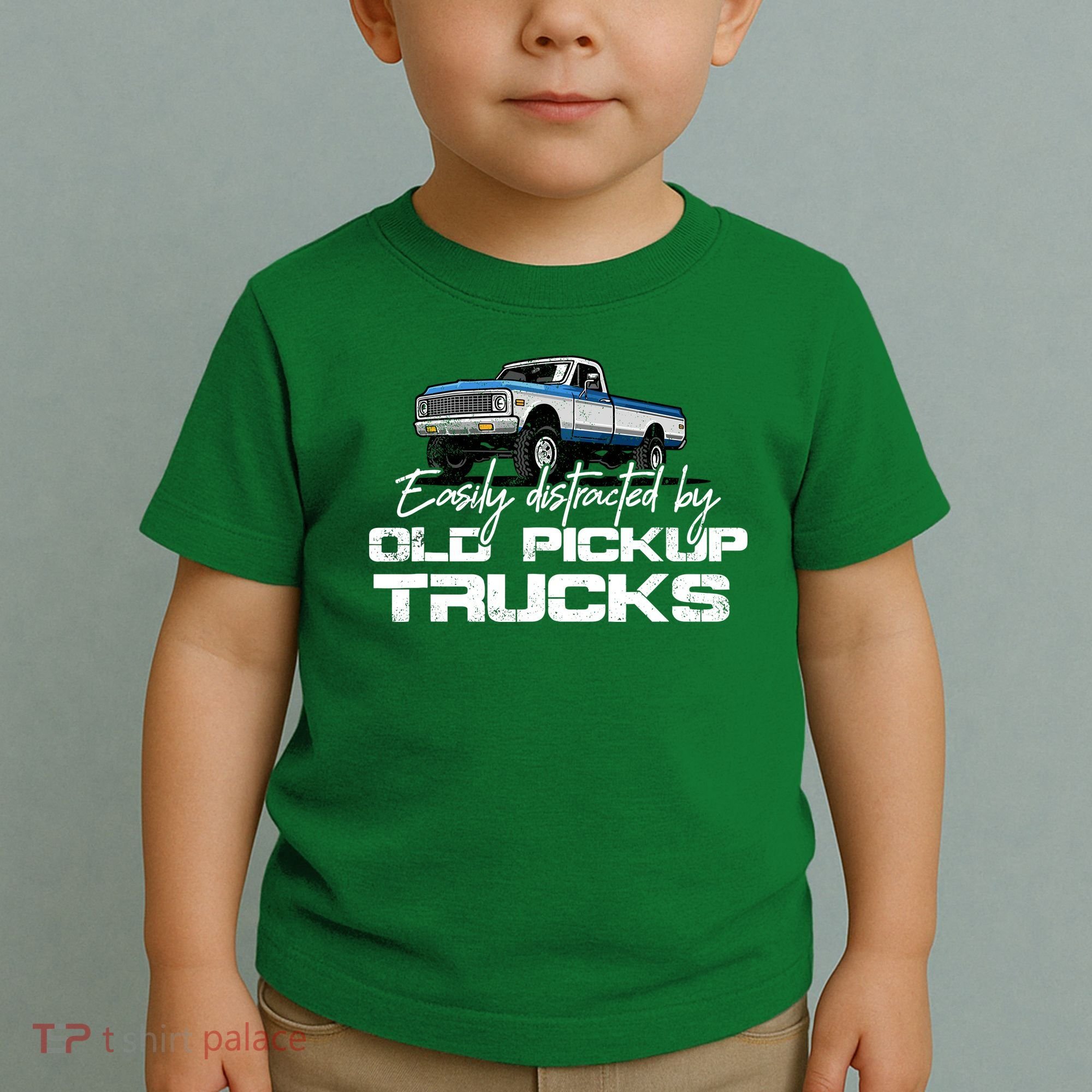 Easily Distracted By Old Pickup Trucks For Retro Toddler T-Shirt