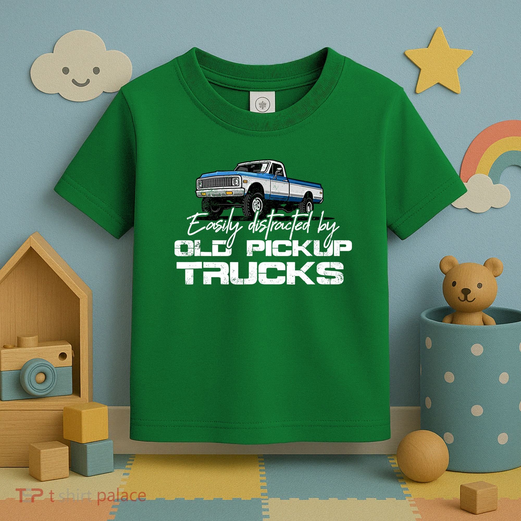 Easily Distracted By Old Pickup Trucks For Retro Toddler T-Shirt