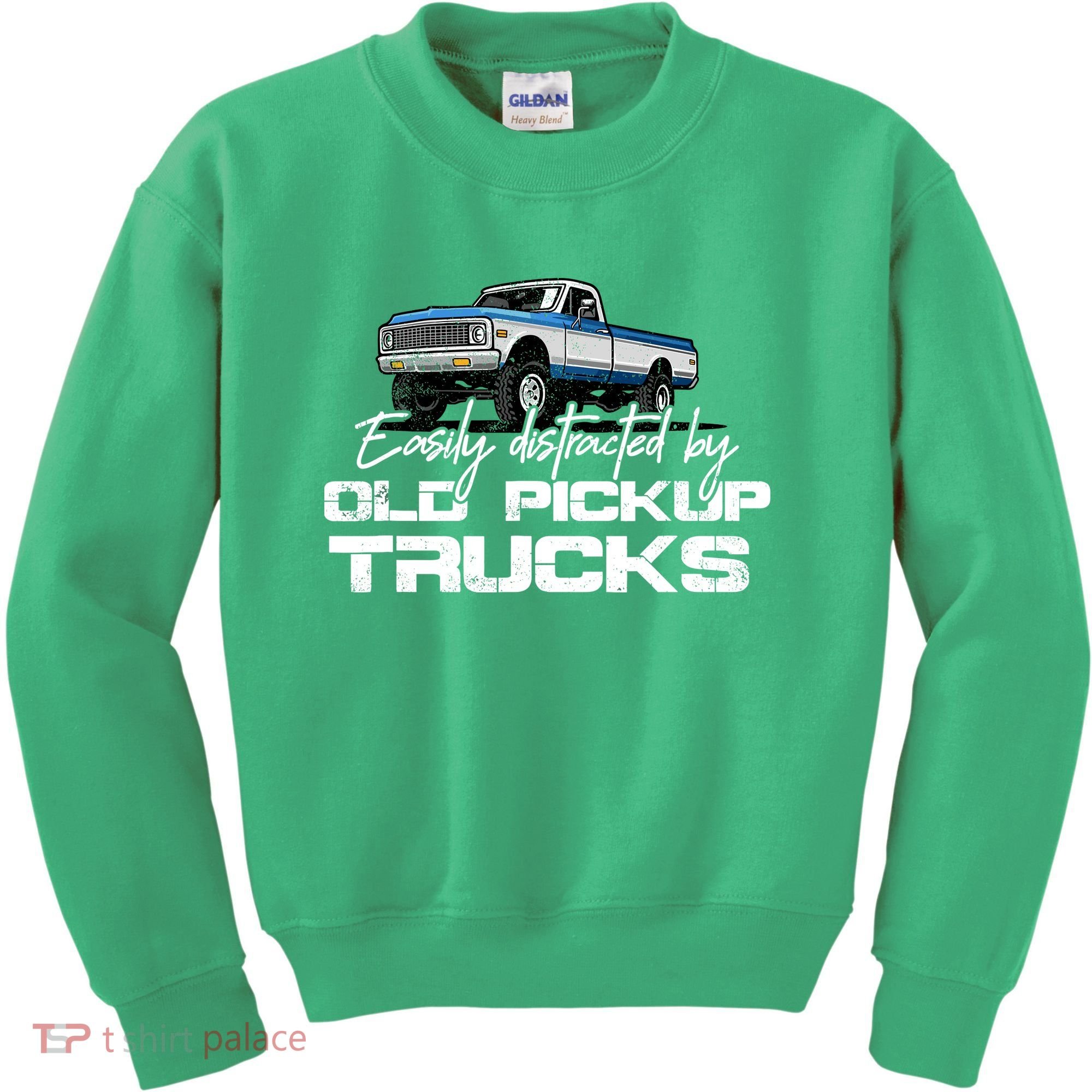 Easily Distracted By Old Pickup Trucks For Retro Kids Sweatshirt