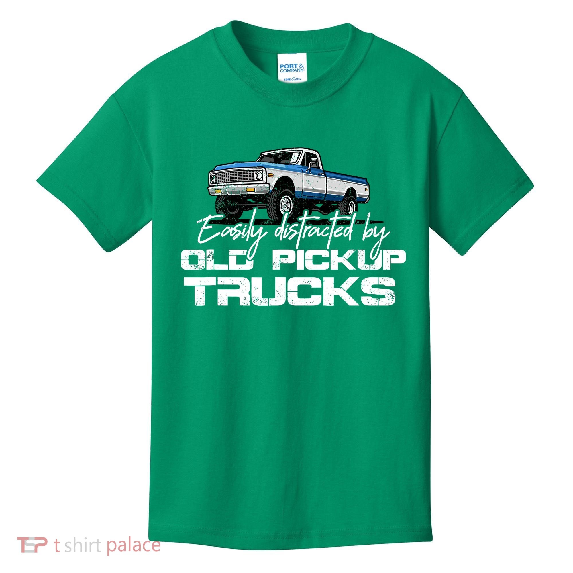 Easily Distracted By Old Pickup Trucks For Retro Kids T-Shirt