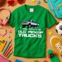 Easily Distracted By Old Pickup Trucks For Retro Kids T-Shirt thumb 3