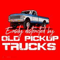 Easily Distracted By Old Pickup Trucks For Retro Santa Hat thumb 1