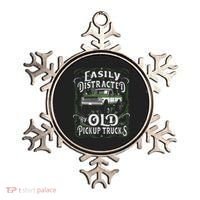 Easily Distracted By Old Pickup Trucks Ornament thumb 0