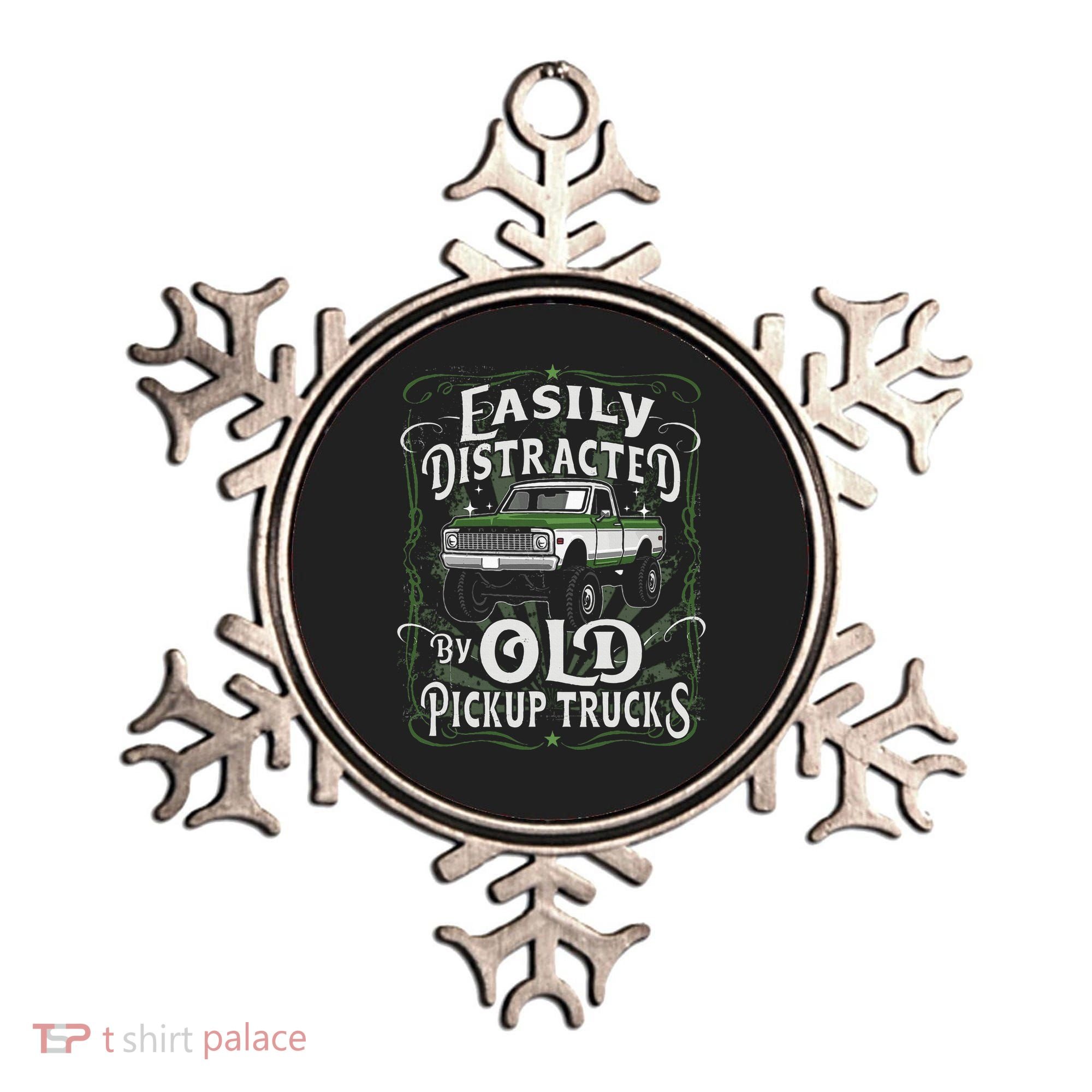 Easily Distracted By Old Pickup Trucks Ornament