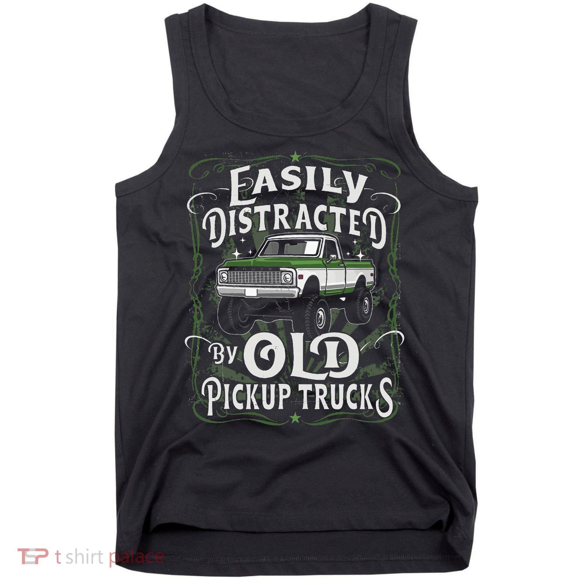 Easily Distracted By Old Pickup Trucks Tank Top