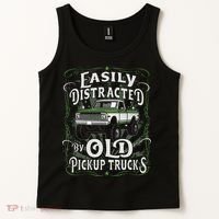 Easily Distracted By Old Pickup Trucks Tank Top thumb 2