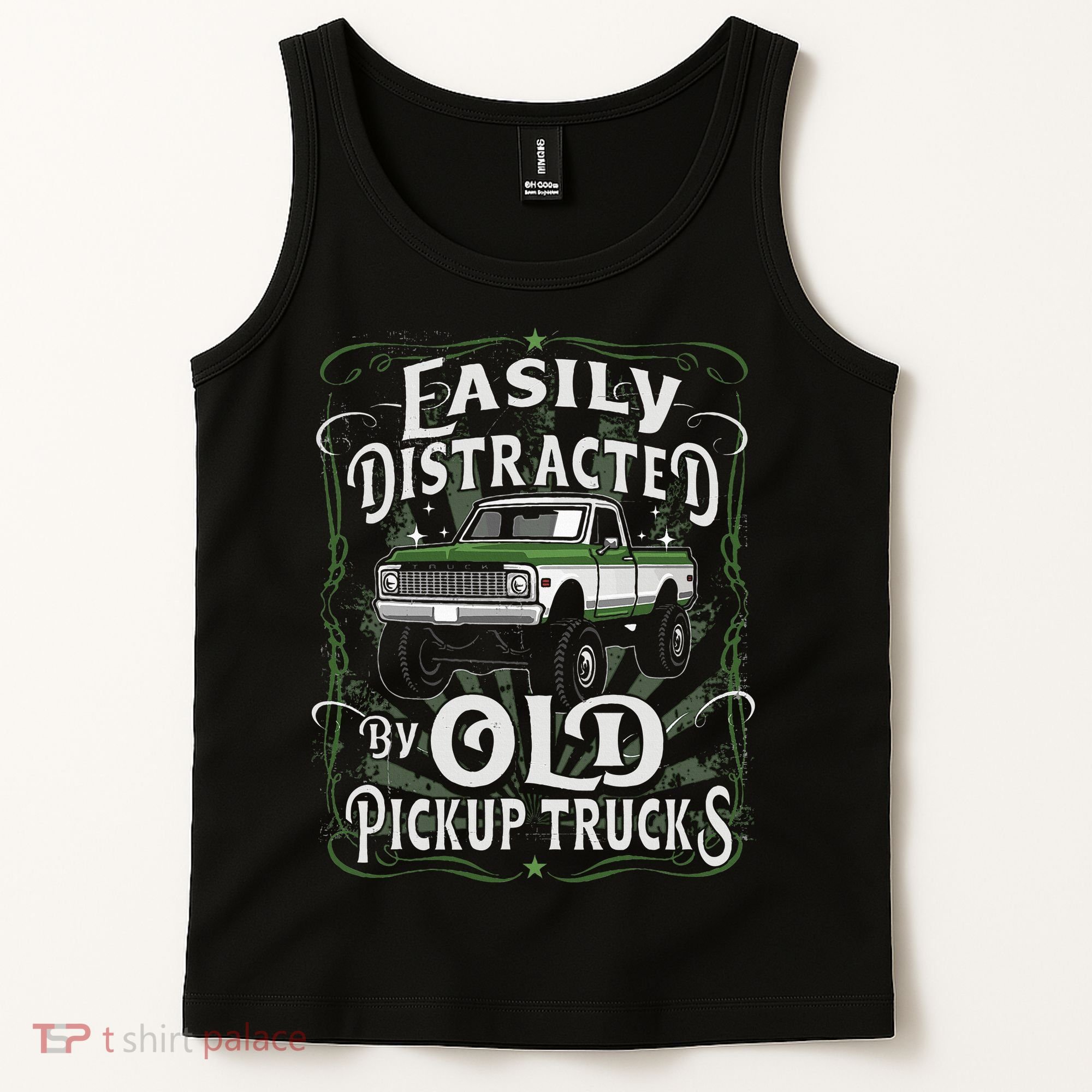 Easily Distracted By Old Pickup Trucks Tank Top