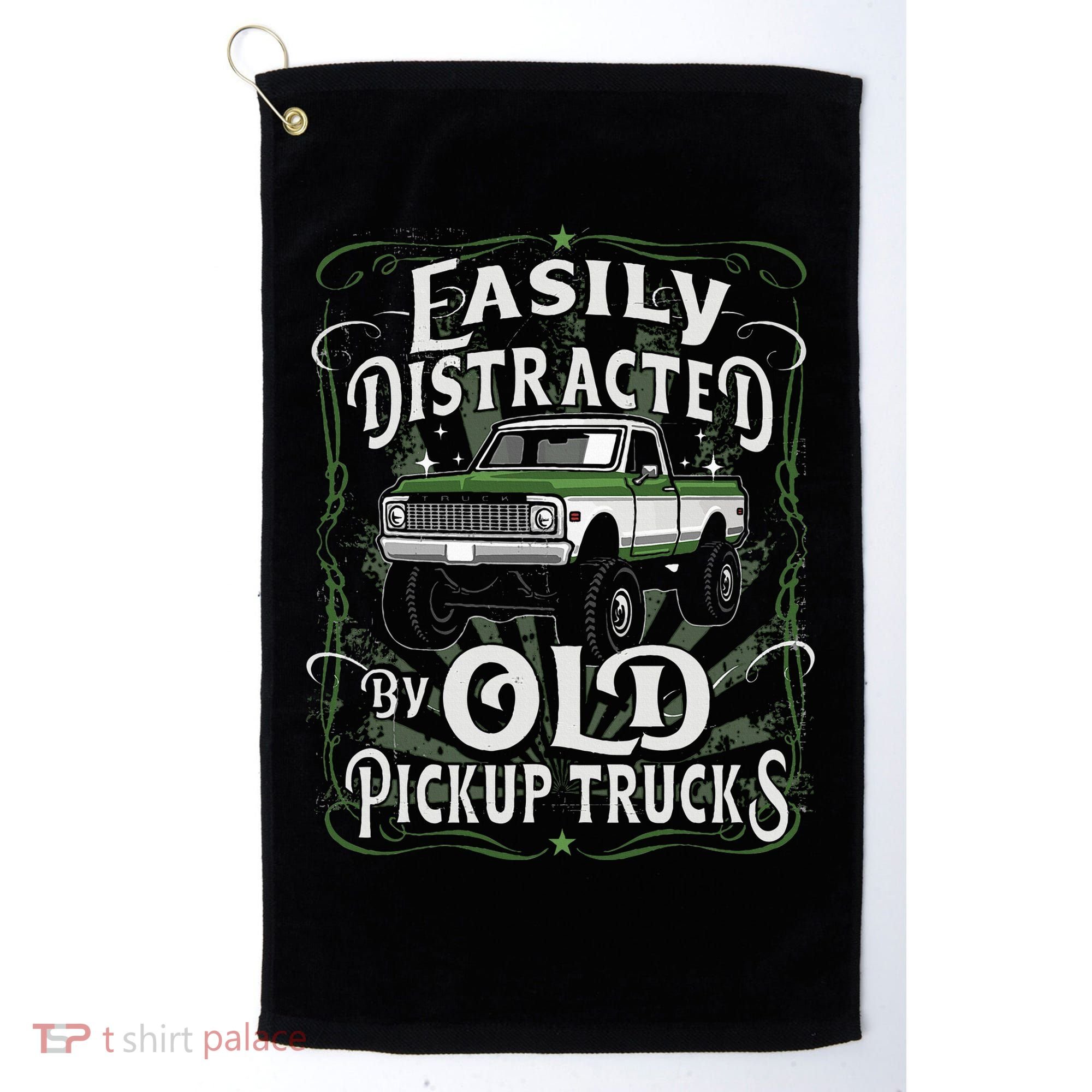 Easily Distracted By Old Pickup Trucks Golf Towel