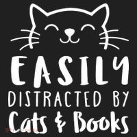 Easily Distracted By Cats And Books Cat & Book Lover Tumbler thumb 3