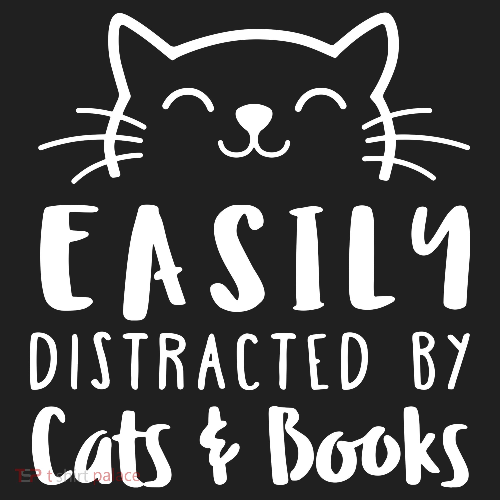 Easily Distracted By Cats And Books Cat & Book Lover Tumbler