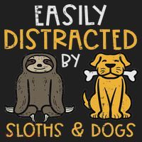 Easily Distracted By Sloths Dogs Animal Lover Women Women's Sweatshirt thumb 2