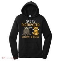 Easily Distracted By Sloths Dogs Animal Lover Women Women's Hoodie thumb 0