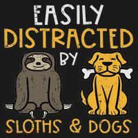 Easily Distracted By Sloths Dogs Animal Lover Women Women's Hoodie thumb 2