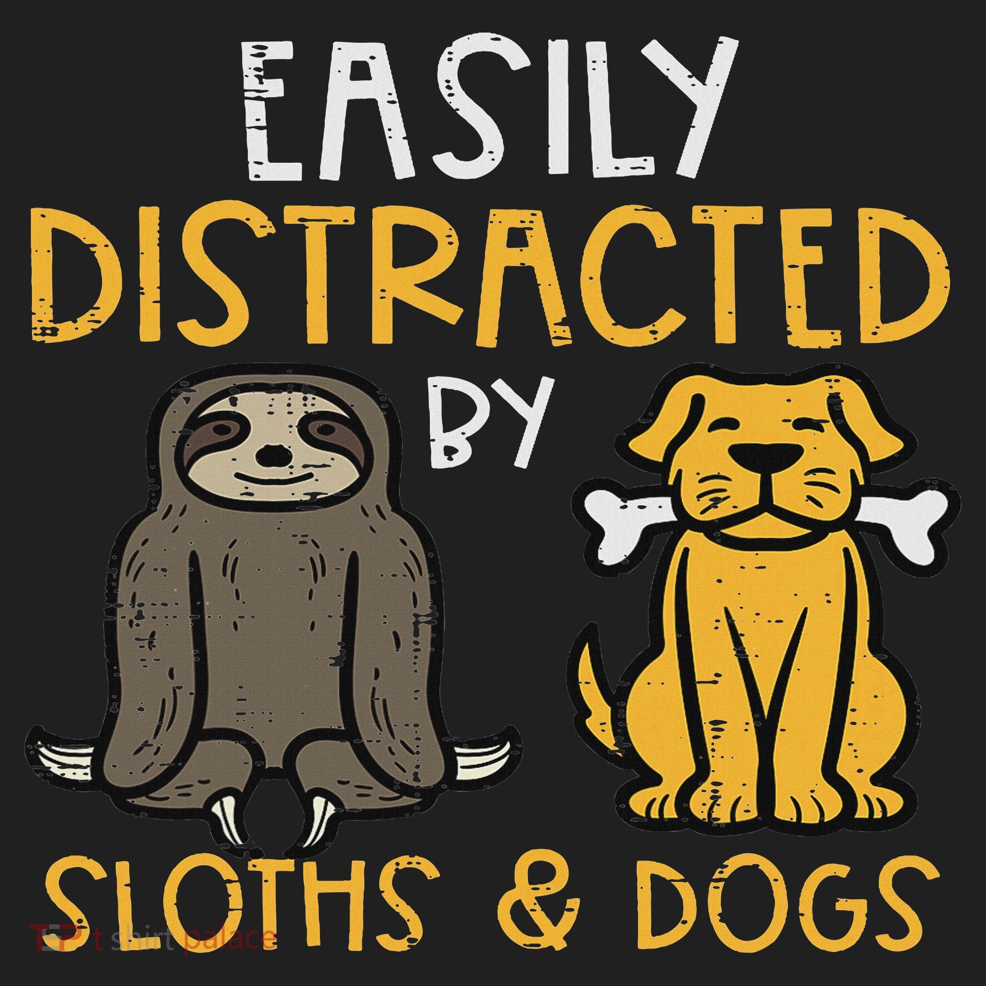 Easily Distracted By Sloths Dogs Animal Lover Women 24oz Duet Stainless Steel Tumbler