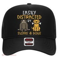 Easily Distracted By Sloths Dogs Animal Lover Women Hat thumb 0