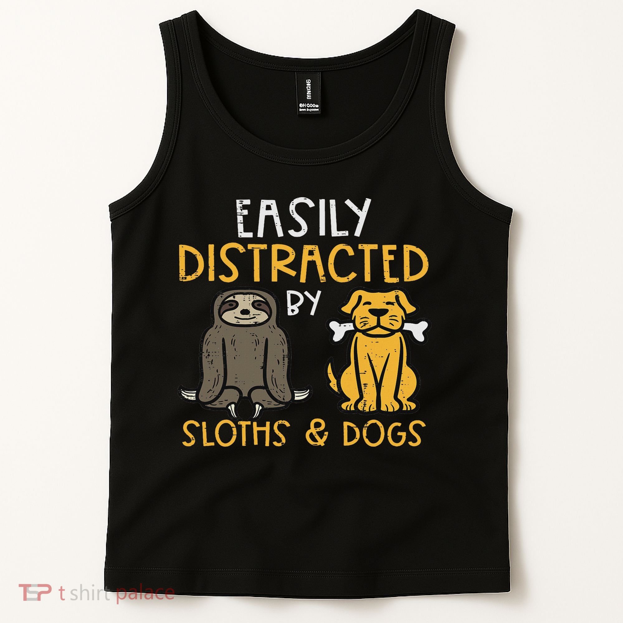 Easily Distracted By Sloths Dogs Animal Lover Women Tank Top