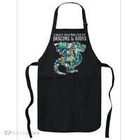 Easily Distracted By Dragons Books Funny Reading Bookworm Apron thumb 0
