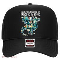 Easily Distracted By Dragons Books Funny Reading Bookworm Hat thumb 0