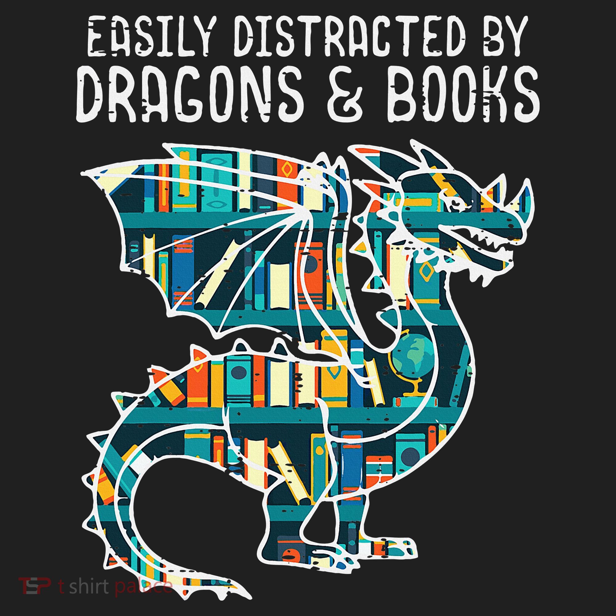 Easily Distracted By Dragons Books Funny Reading Bookworm Hat