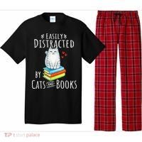 Easily Distracted By Cats And Books Pajama Set thumb 0