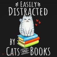 Easily Distracted By Cats And Books Pajama Set thumb 2