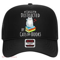 Easily Distracted By Cats And Books Hat thumb 0