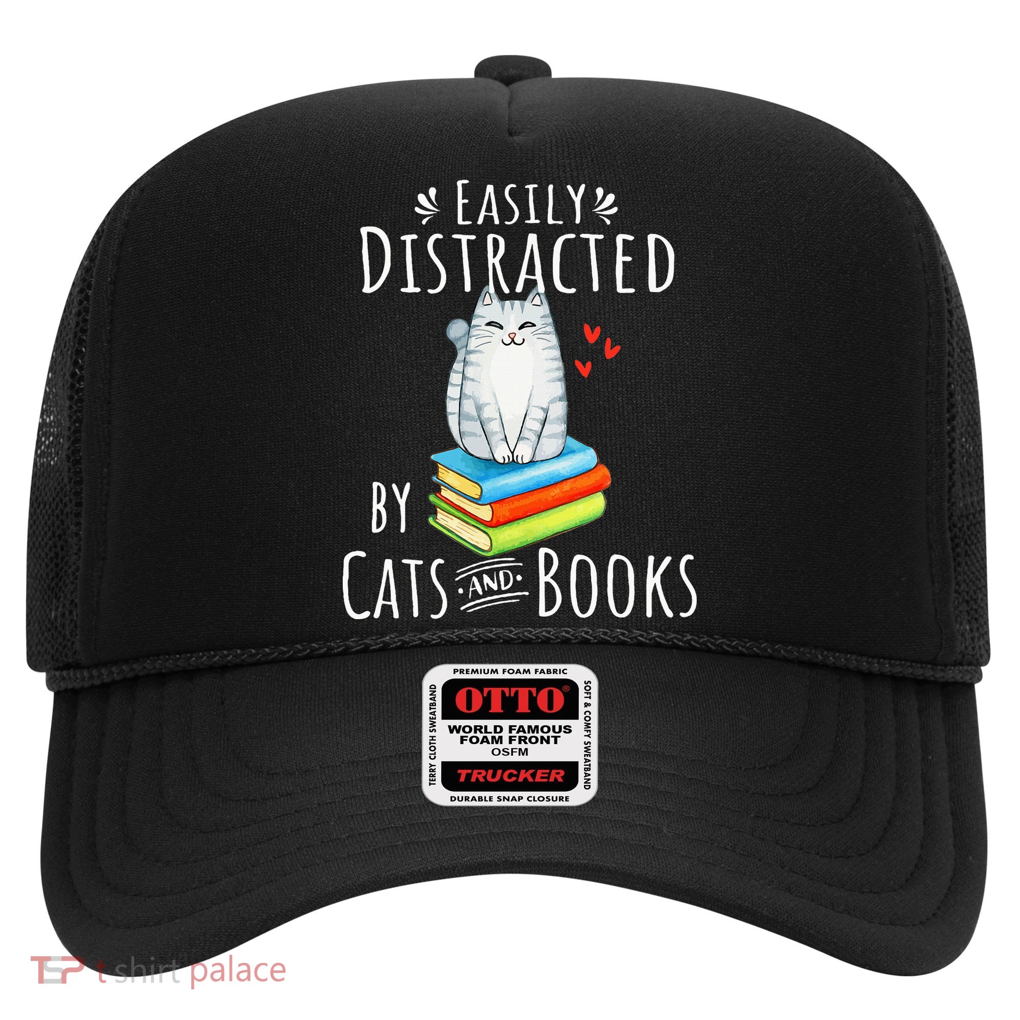Easily Distracted By Cats And Books Hat