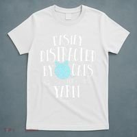Easily Distracted By Cats And Yarn Knitting Yarn Crochet  T-Shirt thumb 5