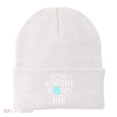 Easily Distracted By Cats And Yarn Knitting Yarn Crochet  Beanie