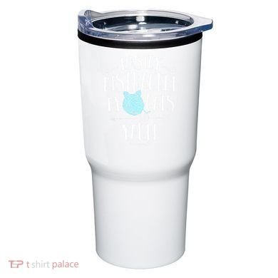 Easily Distracted By Cats And Yarn Knitting Yarn Crochet  Tumbler
