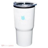 Easily Distracted By Cats And Yarn Knitting Yarn Crochet  Tumbler thumb 0
