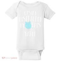 Easily Distracted By Cats And Yarn Knitting Yarn Crochet  Baby Bodysuit thumb 0