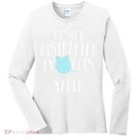 Easily Distracted By Cats And Yarn Knitting Yarn Crochet  Women's Long Sleeve Shirt thumb 0