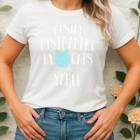 Easily Distracted By Cats And Yarn Knitting Yarn Crochet  Women's T-Shirt thumb 2