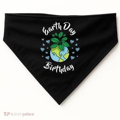 Earth Day Birthday Gift Funny Gift USA-Made Doggie Bandana